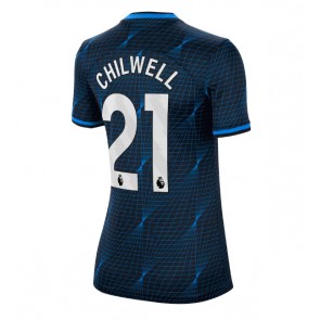 Chelsea Ben Chilwell #21 Koszulka Wyjazdowych Kobiety 2023-24 Krótki Rękaw